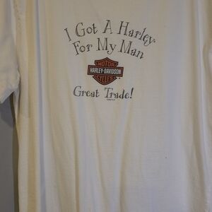 Harley-Davidson White Graphic Tee for Men